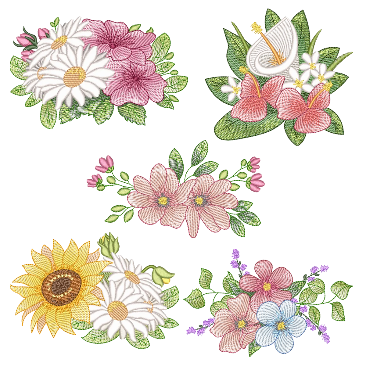 Foto principal da Coleção Pacote de Matrizes Arranjos Florais - 5 Matrizes Pontos Leves - Combo Exclusivo